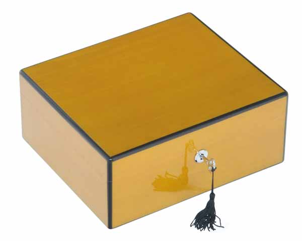 Humidor - Lubinski High Polish Yellow - 50 Cigars
