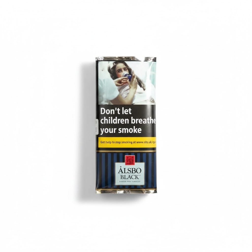Pipe Tobacco - Alsbo Black  - Pouch Of 50g